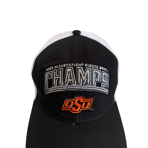 Nike 2022 PlayStation Fiesta Bowl Champs OSU Oklahoma State Snapback Cap Hat New - Picture 8 of 11